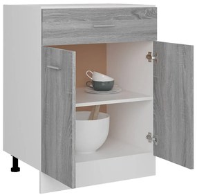 vidaXL Ντουλάπι με Συρτάρια "Lyon" Γκρι Sonoma 60x46x81,5 εκ. από Τεχνητό Ξύλο