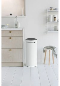 Κάδος Brabantia Touch Bin New 649999, 30 l, αθόρυβο και ομαλό κλείσιμο, Λευκό