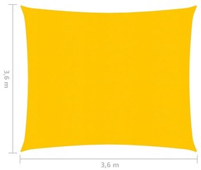 Πανί Σκίασης Κίτρινο 3,6 x 3,6 μ. από HDPE 160 γρ./μ² - Κίτρινο