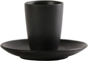 Φλυτζάνι Espresso 80ml + Πιατάκι Espiel Morgan Black OW2053K6