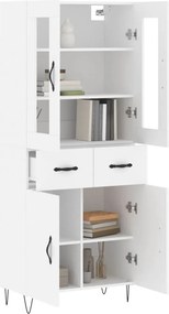 vidaXL Ντουλάπι Λευκό 69,5x34x180 εκ. από Επεξεργασμένο Ξύλο