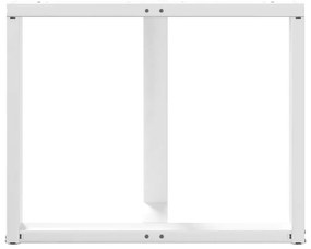 vidaXL Πόδια Τραπεζαρίας σε Σχήμα Τ, 2 τεμ. Λευκά 90x35x(72-73) εκ. Ατσάλι