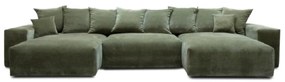 Γωνιακός καναπές VOLTA, γκρί σκούρο, 410x175x80cm-LET2323