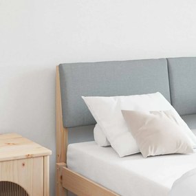 vidaXL Ταπετσαρισμένο κεφαλάρι Ανοιχτό γκρι 120 cm