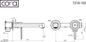 Cora Occo Chrome 7218 – Εντοιχιζόμενη μπαταρία νιπτήρα