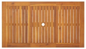 vidaXL Τραπέζι Κήπου 140 x 80 x 74 εκ. από Μασίφ Ξύλο Ακακίας