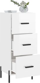 vidaXL Ντουλάπι Γυαλιστερό Λευκό 34,5x34x90 εκ. Επεξεργασμένο Ξύλο