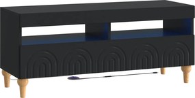 vidaXL Ντουλάπα LED Τηλεόρασης Μαύρο Επεξεργασμένο Ξύλο