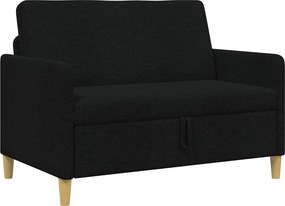 vidaXL Καναπές με Αποθήκευση Μαύρο 122 x 78 x 87 εκ Πολυεστέρας