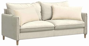 vidaXL Μαξιλάρι Καναπέ 2 pcs Κρεμ 80 x 40 cm Υφασμάτινο Κορντουρά