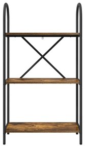 vidaXL Ράφι Βιβλίων Καπνιστή δρυς 60 x 30 x 109 εκ Επεξεργασμένο ξύλο