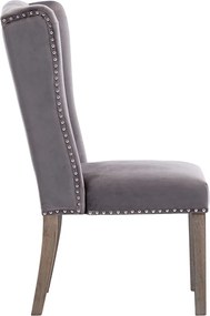 vidaXL Καρέκλα Τραπεζαρίας Γκρι Βελούδινη