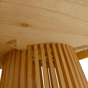 Τραπέζι Kenda mindi ξύλο σε φυσική απόχρωση Φ150x75εκ 150x150x75 εκ.