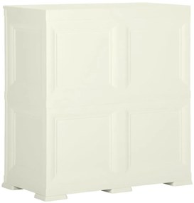 vidaXL Πλαστικό Ντουλάπι Κρεμ Ανοιχτό 79 x 43 x 85,5εκ με Σχέδιο Ξύλου