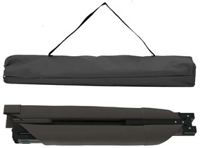 vidaXL Αναδιπλούμενο Κρεβάτι Κάμπινγκ 2 pcs Μαύρο Ύφασμα Oxford