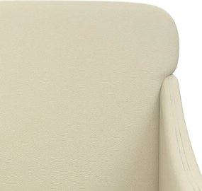 vidaXL Πολυθρόνα Κρεμ 63x76x80 εκ. από Συνθετικό Δέρμα