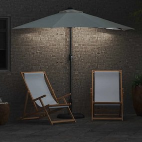 vidaXL Ομπρέλα Κήπου Άμμος 294 x 150 x 223 εκ Πολυεστέρας και Χάλυβας