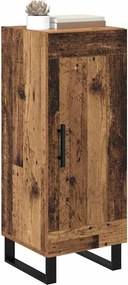 vidaXL Πλαϊνό γραφείο Παλιό Ξύλο 34,5 x 34 x 90 εκ.