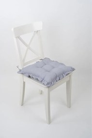 Μαξιλάρι καρέκλας με βολάν και κορδόνια 42x42 cm - Μπεζ 42 x 42