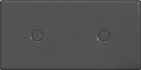 vidaXL Κεφαλάρι Τοίχου 12 pcs Γκρι 30 x 15 cm Τεχνητό Δέρμα