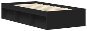 vidaXL Πλαίσιο Κρεβατιού Μαύρο 100 x 200 εκ.