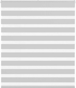 vidaXL Ζέβρα τυφλή Ανοιχτό Γκρι Πλάτος υφάσματος 130,9 εκ. Πολυεστέρας