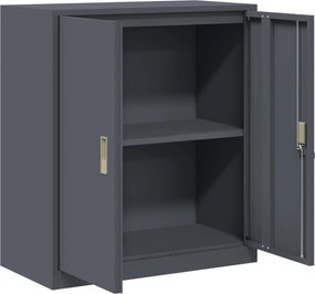 vidaXL Ντουλάπι αποθήκευσης Ανθρακί 80 x 40 x 90 εκ Ατσάλι