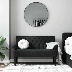 vidaXL Πάγκος με Πλάτη Μαύρο 120x62x75,5 εκ. Ύφασμα