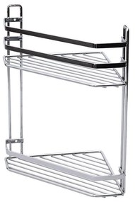 ESTIA ΕΤΑΖΕΡΑ ELEGANT ΜΕΤΑΛΛΙΚΗ ΓΩΝΙΑΚΗ 2 ΘΕΣΕΩΝ 32x28x18cm ΧΡΩΜΙΟΥ