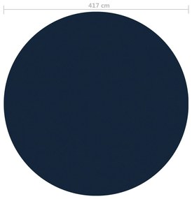 Κάλυμμα Πισίνας Ηλιακό Μαύρο/Μπλε 417 εκ. από Πολυαιθυλένιο - Μαύρο