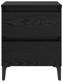 vidaXL Κομοδίνο Μαύρης Βελανιδιάς 40x35x50 εκ Ξύλου