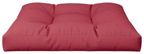 Μαξιλάρι Καθίσματος Παλέτας Μπορντό 80 x 80 x 12 εκ. Υφασμάτινο - Κόκκινο