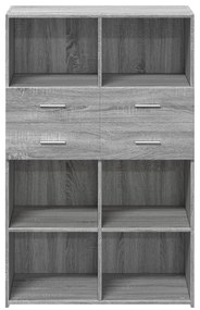 vidaXL Ντουλάπι Γκρι Sonoma 80x42,5x124 εκ. από Επεξεργασμένο Ξύλο