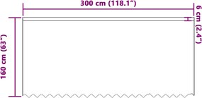 vidaXL Κουρτίνα Δαντέλας με κουρτίνες Λευκό 160 x 300 cm Πολυεστέρας