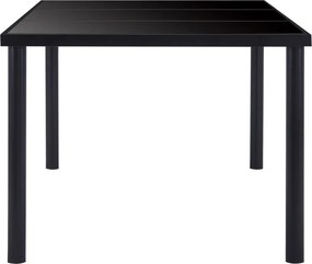 vidaXL Τραπεζαρία Μαύρη 160 x 80 x 75 εκ. από Ψημένο Γυαλί