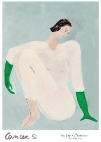 Πόστερ Cancer - Sofia Lind Γαλάζιο Μπεζ Πράσινο 30 x 40 cm THE POSTER CLUB