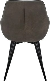 ΠΟΛΥΘΡΟΝΑ MANDO HM8006.10 ΜΕ ΓΚΡΙ NUBUCK ΥΦΑΣΜΑ 60x60x84 εκ.