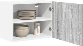 vidaXL Κρεμαστό ντουλάπι Γκρι Σομόνα και Λευκό 50 x 31 x 40 εκ.