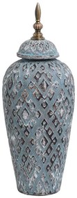 Βάζο 818689 373-121-646 17x17x45cm Blue Ceramic