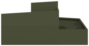 vidaXL Γλάστρα Κήπου Ελιά Πράσινη 100x100x50 εκ από Ατσάλι
