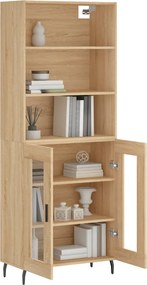 vidaXL Ντουλάπι Sonoma δρυς 69,5 x 34 x 180 εκ. από Επεξεργασμένο Ξύλο