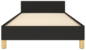 vidaXL Πλαίσιο Κρεβατιού με Κεφαλάρι Μαύρο 90x190 εκ Υφασμάτινο
