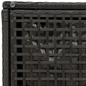 σκαμπό κήπου με μαξιλάρια 2 τεμάχια Μαύρο 40x40x43 cm - Μαύρο