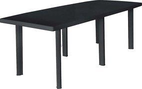vidaXL Τραπέζι Κήπου Ανθρακί 216 x 90 x 72 εκ. Πλαστικό