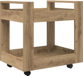 vidaXL Τροχήλατο Γραφείο Artisan Oak 60 x 45 x 60 εκ