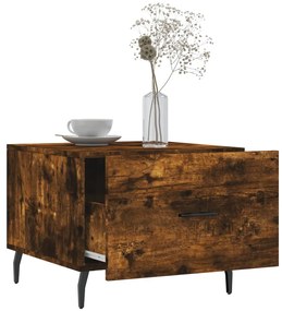 vidaXL Τραπεζάκι Σαλονιού Καπνιστή Δρυς 50x50x40 εκ. Επεξεργασμ. Ξύλο