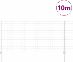vidaXL Τεντώτο με στήριγμα Ασημί 1 x 10 m Ατσάλι