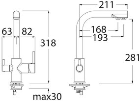 Μπαταρία κουζίνας Eurorama Filter-tap 13534