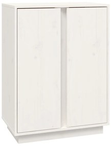 vidaXL Συρταριέρα Λευκή 60x35x80 εκ. από Μασίφ Ξύλο Πεύκου