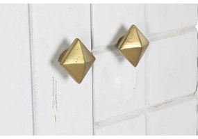 Σκευοθήκη DKD Home Decor Λευκό Χρυσό Μέταλλο Ξύλο από Μάνγκο 91 x 44 x 152 cm